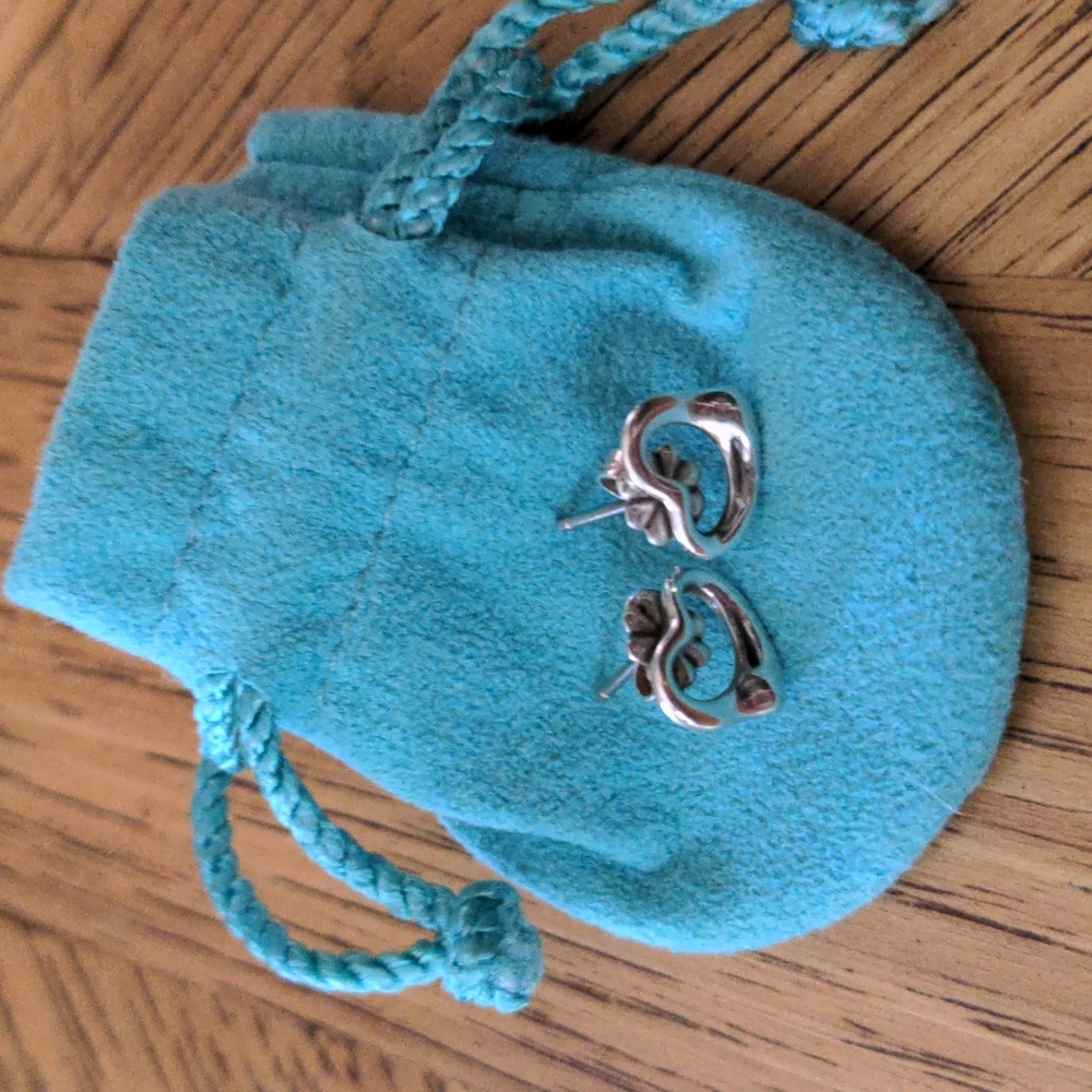 Tiffany and co Heart earings, perfect condition, sterling silver